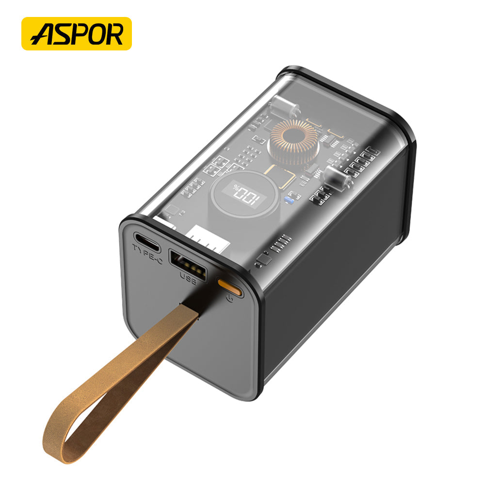 Aspor A365 Transparent 20000mAh PowerBank 65W