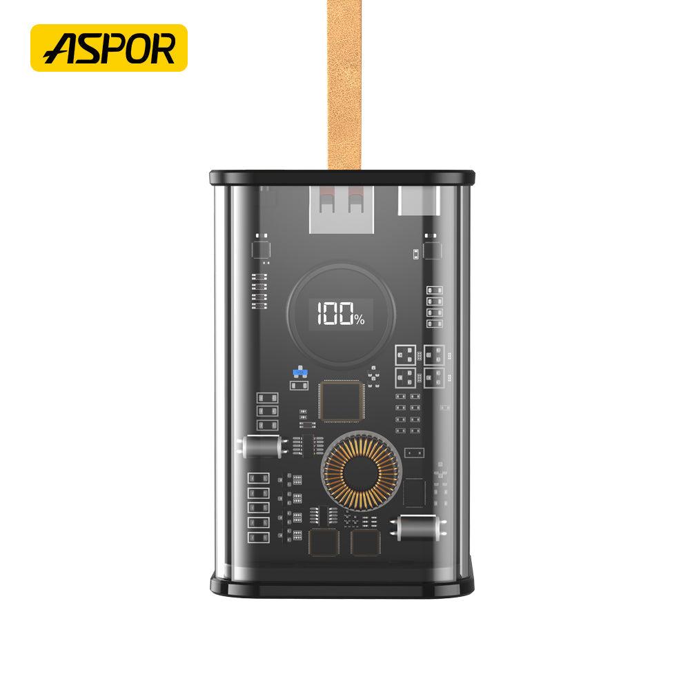Aspor A365 Transparent 20000mAh PowerBank 65W