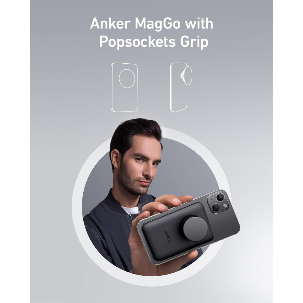 Anker 622 5000mAh Magnetic Powerbank (MagGo with PopSockets Grip)