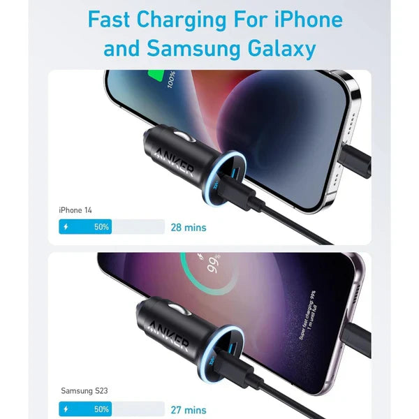 Anker 323 Dual-Port Car Charger 52.5W (A2735H11)