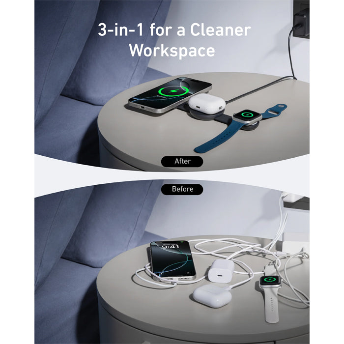 Anker MagGo Wireless Charging Station 3-in-1 Qi2 Charger