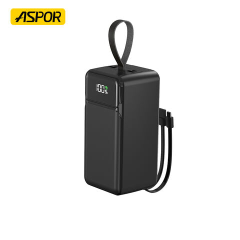 Aspor A319 22.5W 50000mAh Fast Charging Power Bank with 3 Cables