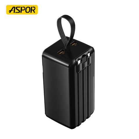Aspor A319 22.5W 50000mAh Fast Charging Power Bank with 3 Cables