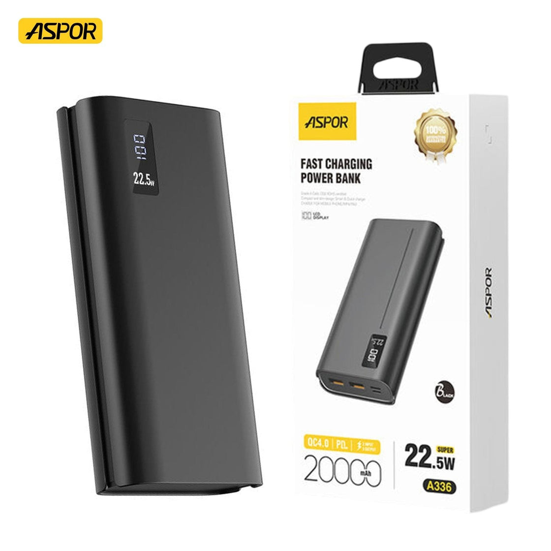 Aspor A336 Fast Charging Power Bank 22.5W 20000mAh