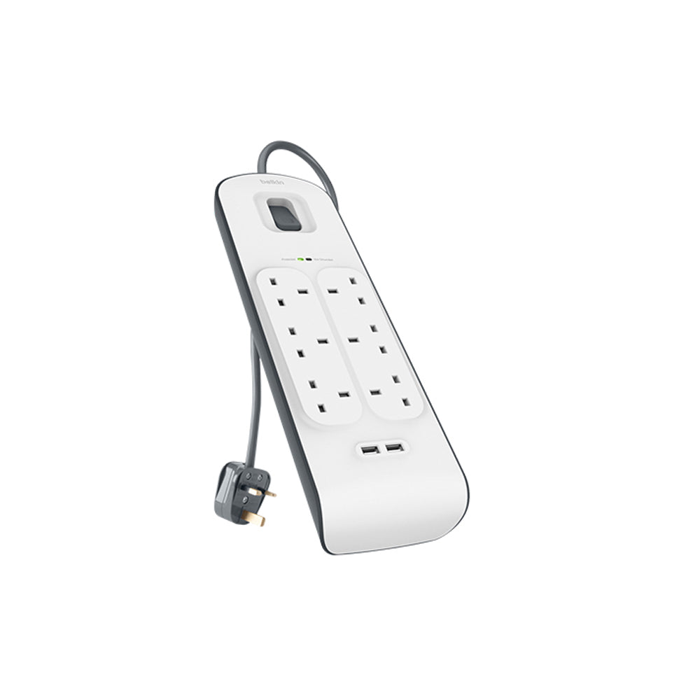 Belkin 6 port Surge Protection Strip 2 USB ports