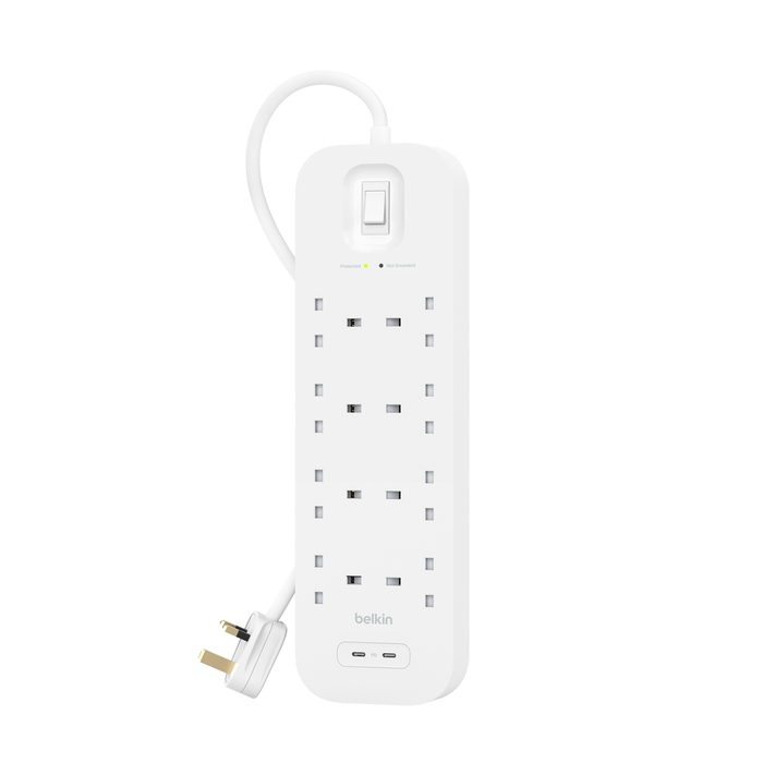 Belkin Connect Surge Protector Extension (8 Outlet/Port with 2 USB-C)