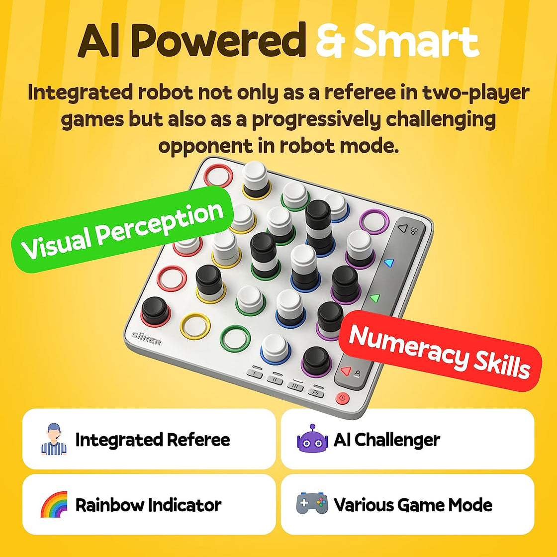 GiiKER Smart Four, 3D AI-Powered 4 in a Row Game, Strategy Board Games