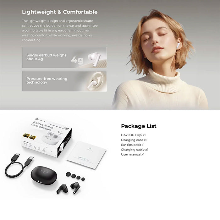 HAYLOU HQ5 True Wireless Noise Cancellation Earphones
