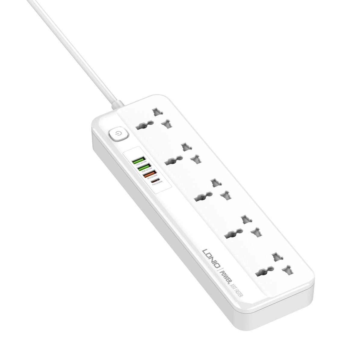 LDNIO 5 AC Outlets Universal Power Strip (Extension) - SC5415