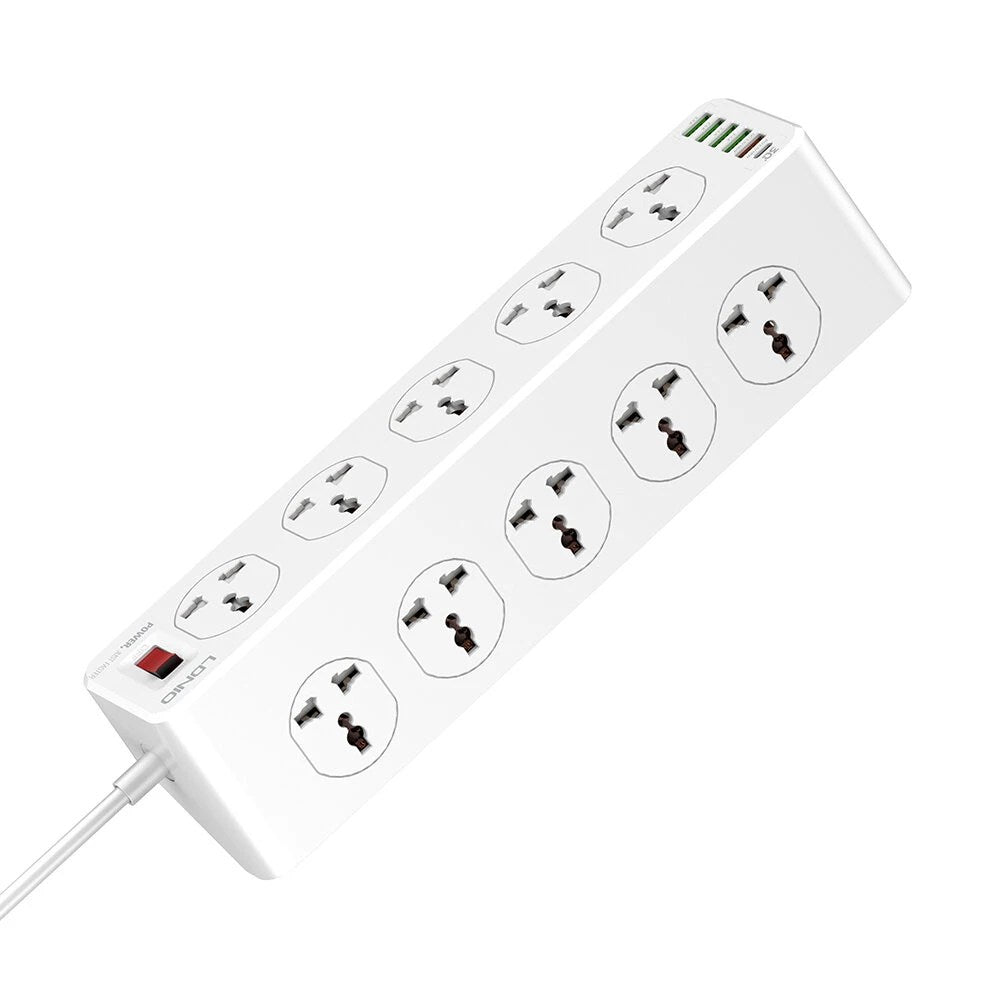 LDNIO Power Socket 10 AC Outlets - SC10610 (Extension Cable)
