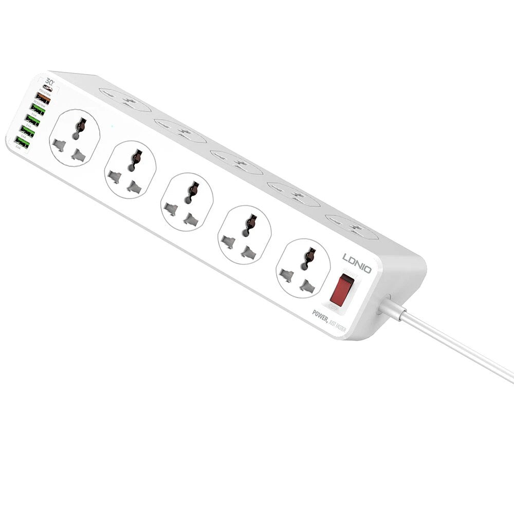 LDNIO Power Socket 10 AC Outlets - SC10610 (Extension Cable)