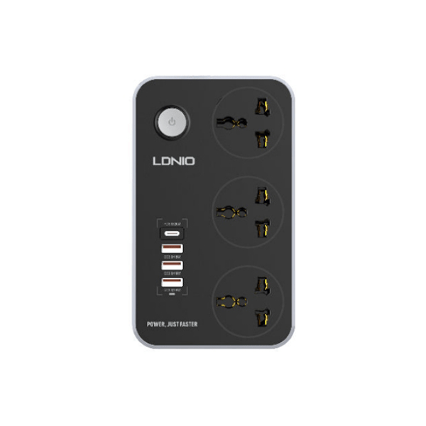LDNIO 3 AC Outlets Universal Power Strip (SC3412) - UK
