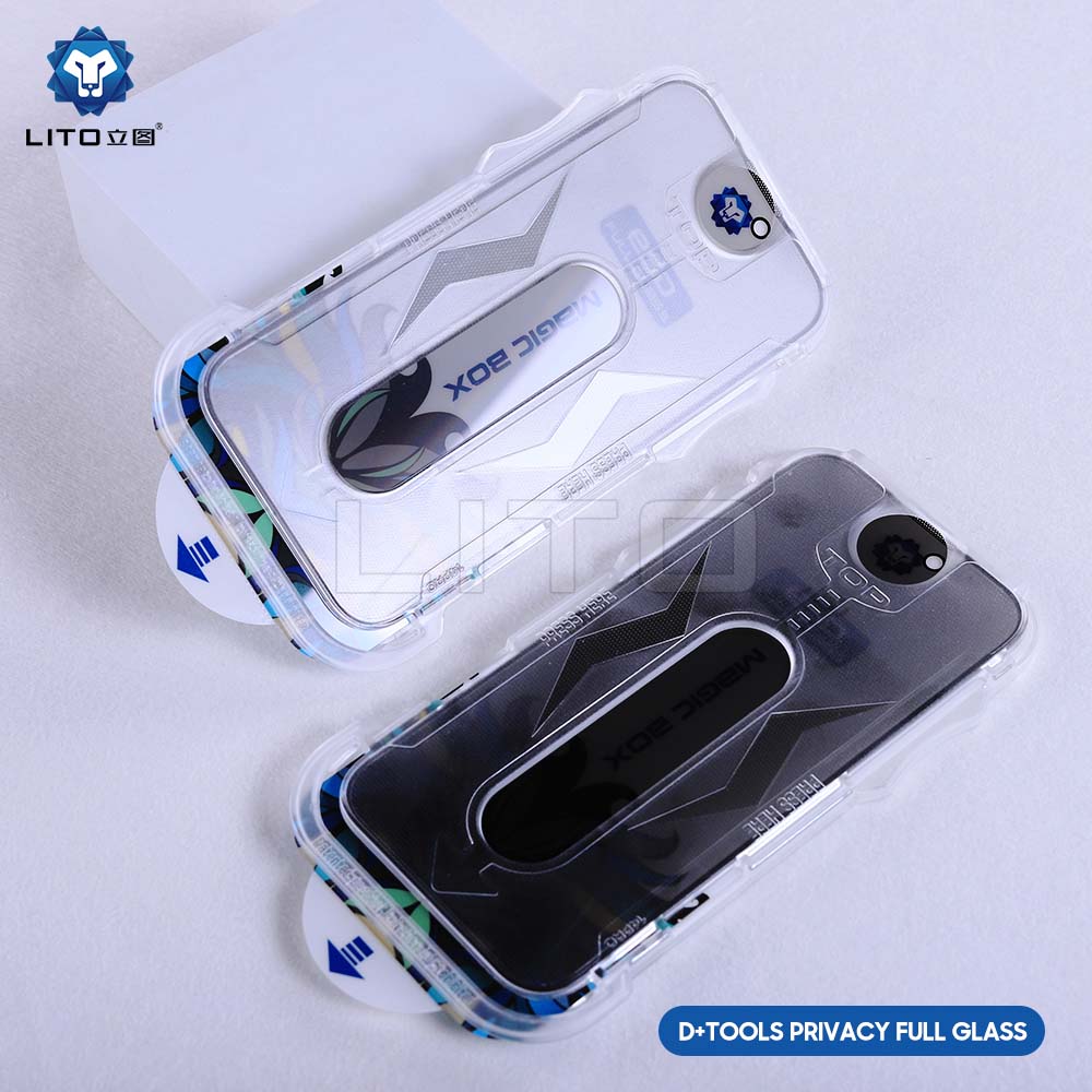 Lito Magic Box D+ Tools Privacy Full Glass Screen Protector/Tempered Glass For iPhone 13/13 Pro | 12/12 Pro/Max | 14 Plus/Pro - Do It Yourself (DIY) Kit