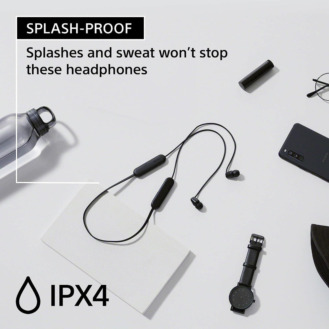 Sony WI-C100 Wireless in-Ear Bluetooth Headphones with Built-in Microphone