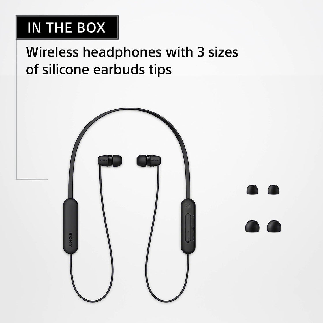Sony WI-C100 Wireless in-Ear Bluetooth Headphones with Built-in Microphone