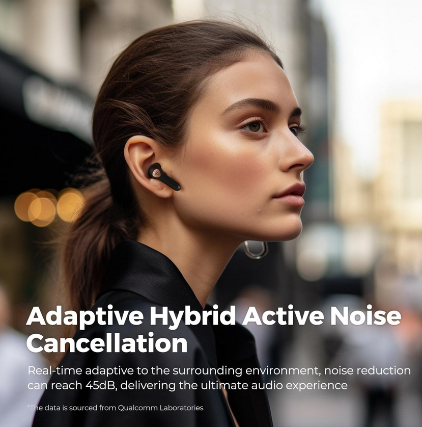 SoundPEATS Air 4 Wireless Earbuds with Adaptive ANC