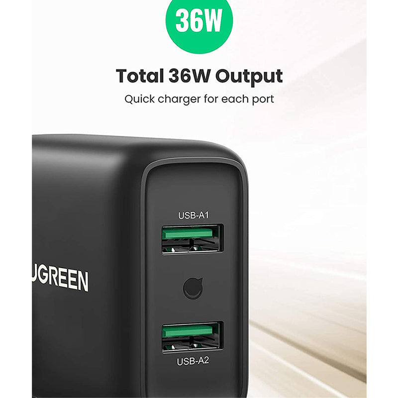 UGREEN 36W QC 3.0 USB Fast Charger UK - 70164 Sri Lanka SimplyTek