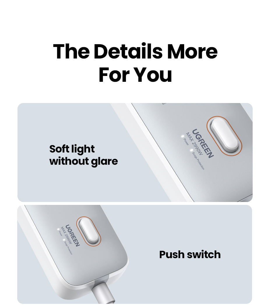 UGREEN 30W 6 in 1 Power Extension Socket Power Extension (15461 )