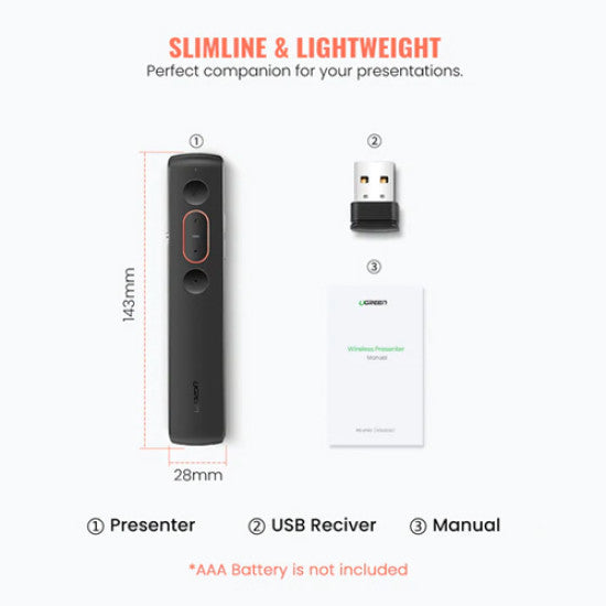 UGREEN Wireless Presenter Remote - 60327