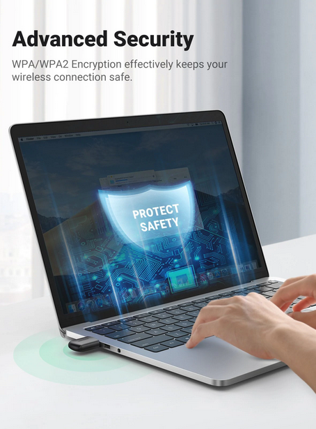 UGreen AC650 11ac Dual-Band Wireless USB Adapter - 20204