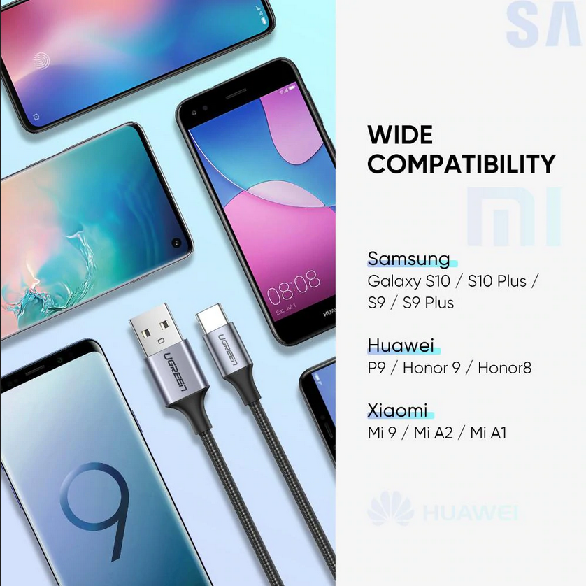 UGREEN USB C to A Quick Charging Cable (2 Meters)- 60128