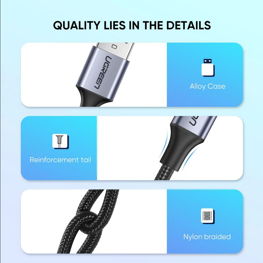 UGREEN USB C to A Quick Charging Cable (2 Meters)- 60128