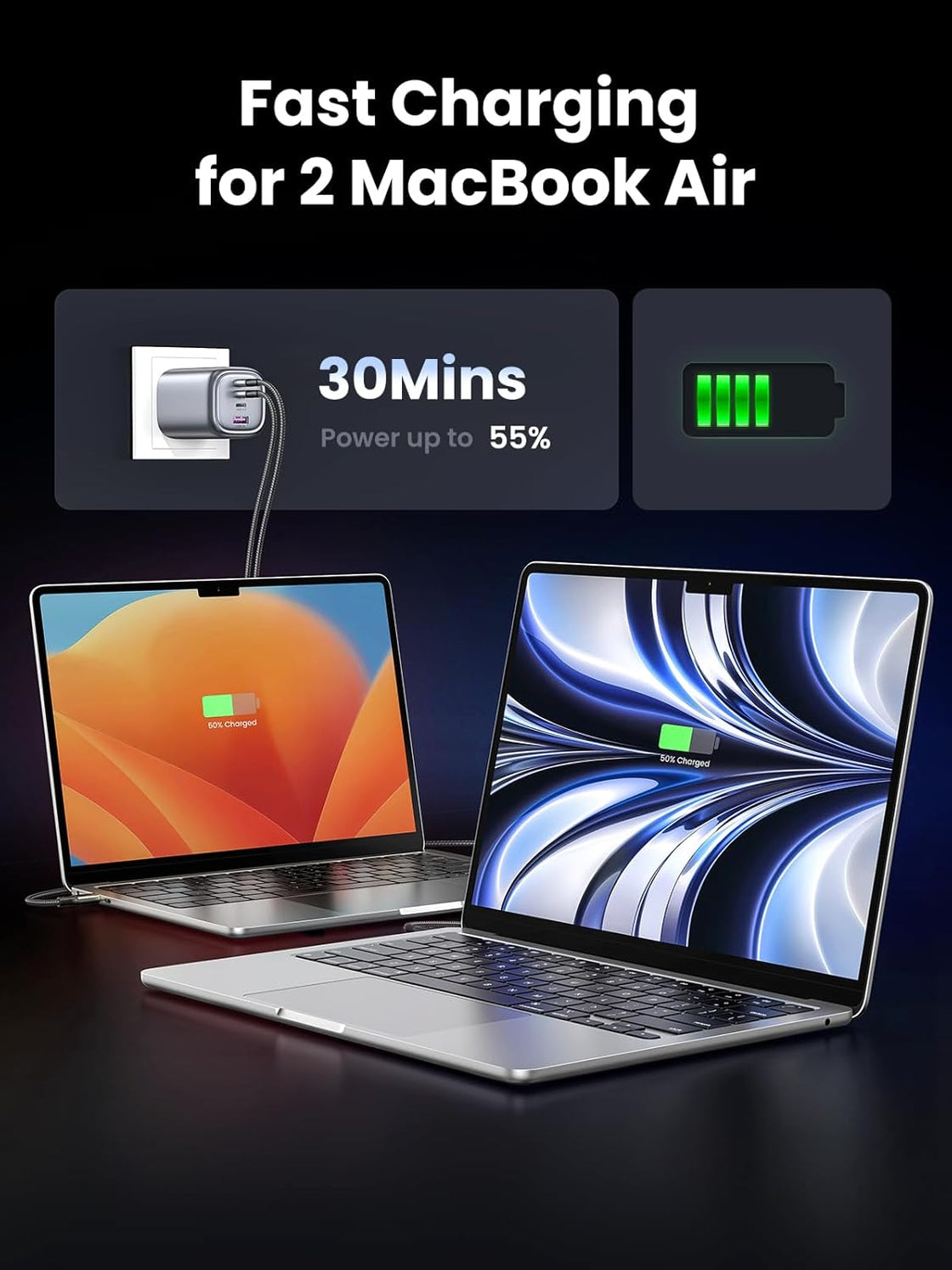 UGREEN Nexode 100W USB C GaN Charger-4 Port Wall Charger (45226)