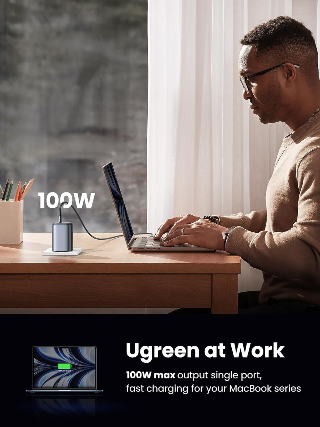 UGREEN Nexode 100W USB C GaN Charger-4 Port Wall Charger (45226)