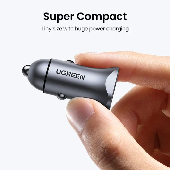 Ugreen 2 Port Fast Car Charger USB-A / USB-C 30W (40858)