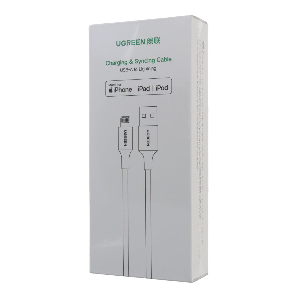 UGREEN Alu Case Braided Lightning Cable 1m (Silver) 60161