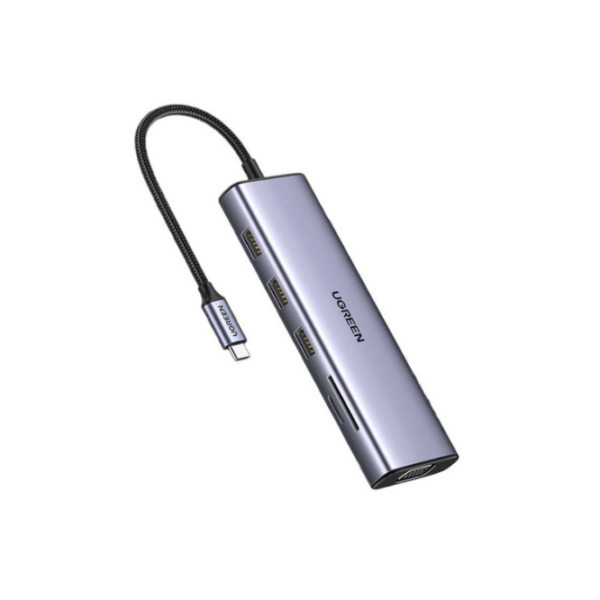 UGREEN USB C Hub, 10-in-1 USB-C Dongle with 4K HDMI & VGA Dual Monitor (15601)