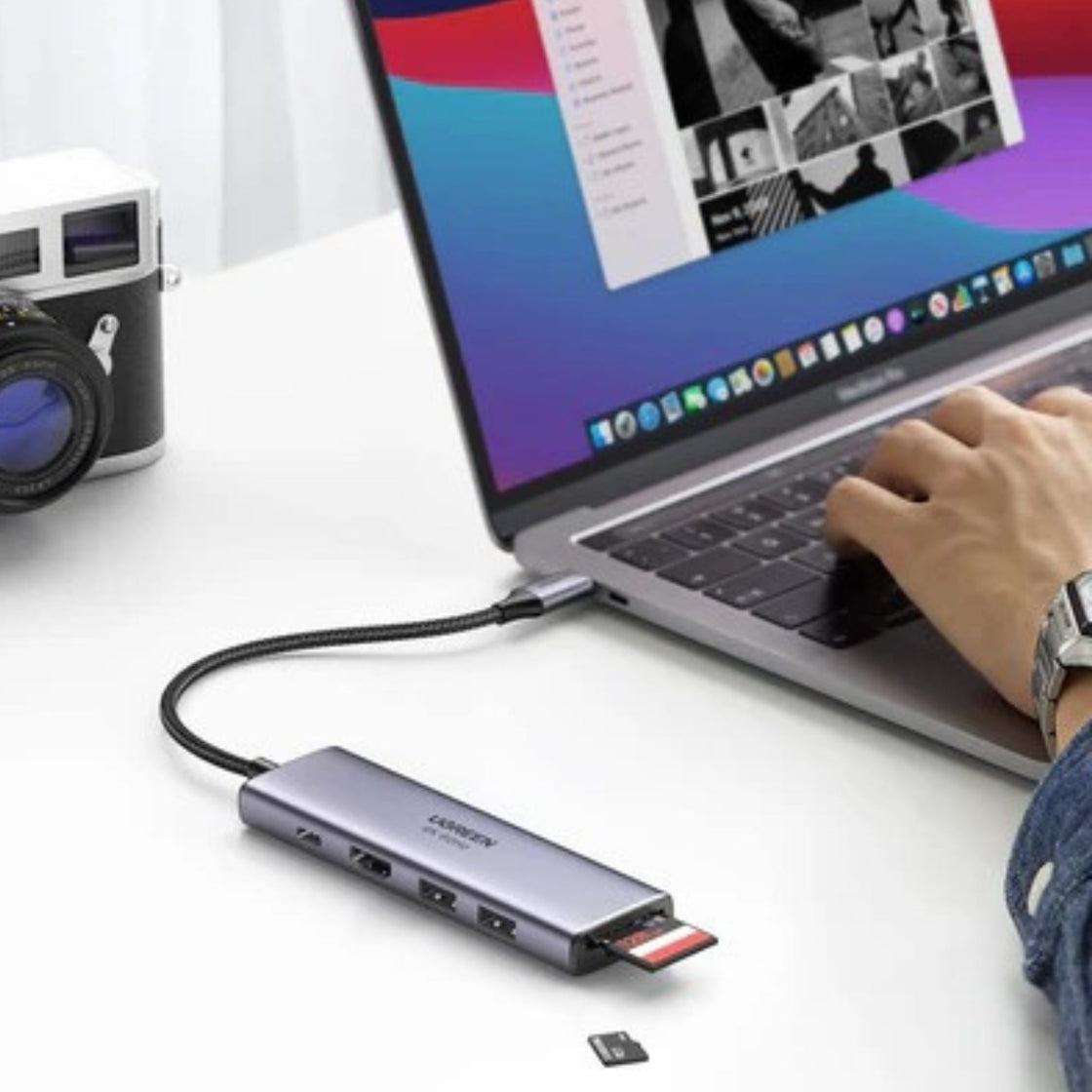 UGREEN USB C Hub 4K 60Hz, 6-in-1 USB C to USB Adapter (60384)