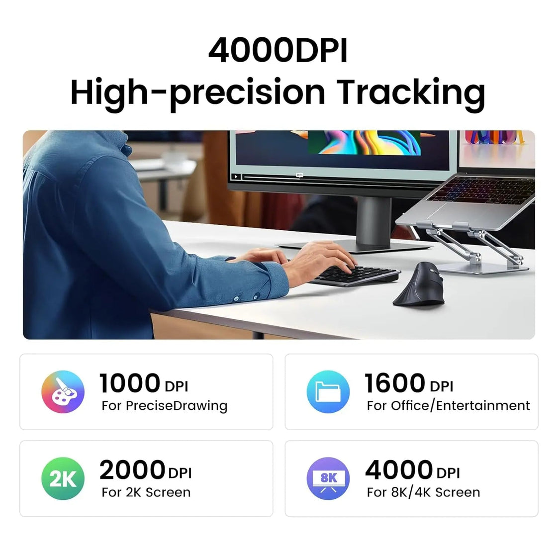 UGREEN Vertical Mouse Wireless (25444)