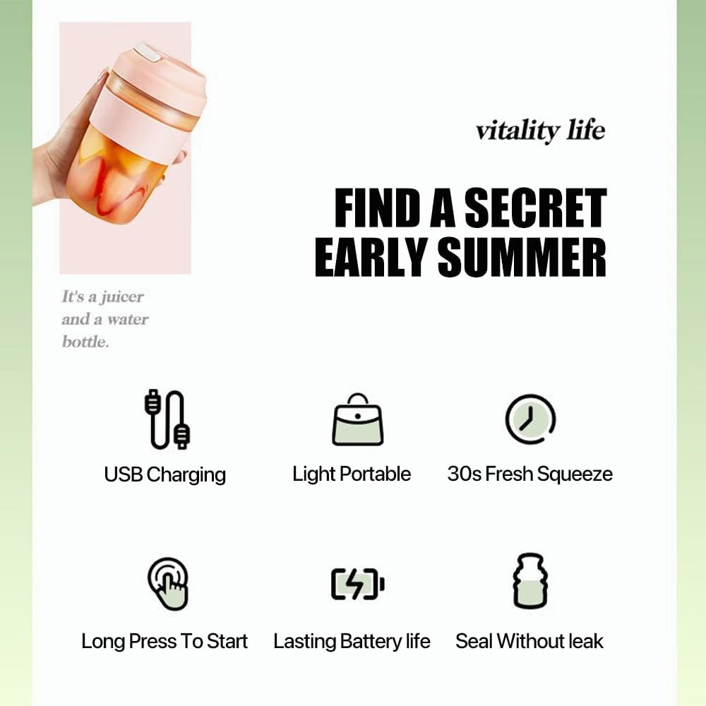 Zolele Zi102 Portable Mini Juicer Blender 400ml