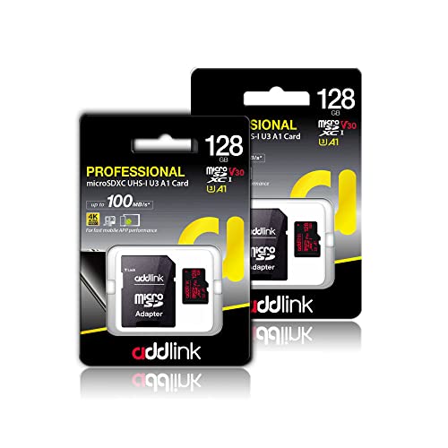 Addlink micro SD 128GB  UHS-I A1 U3 V30 (Class 10) 100MB/s