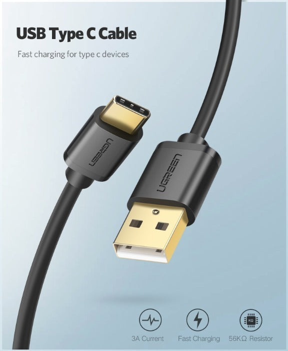 UGREEN USB 3.0 A Male to Type C Male Cable Nickel Plating 0.5m (20881)