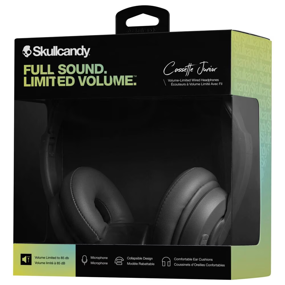 Skullcandy Cassette Junior Volume-Limited Wired Headphones