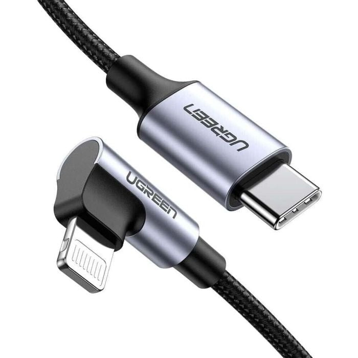 UGREEN USB-C to Lightning Angled Cable Aluminum Shell Braided 1m 60763