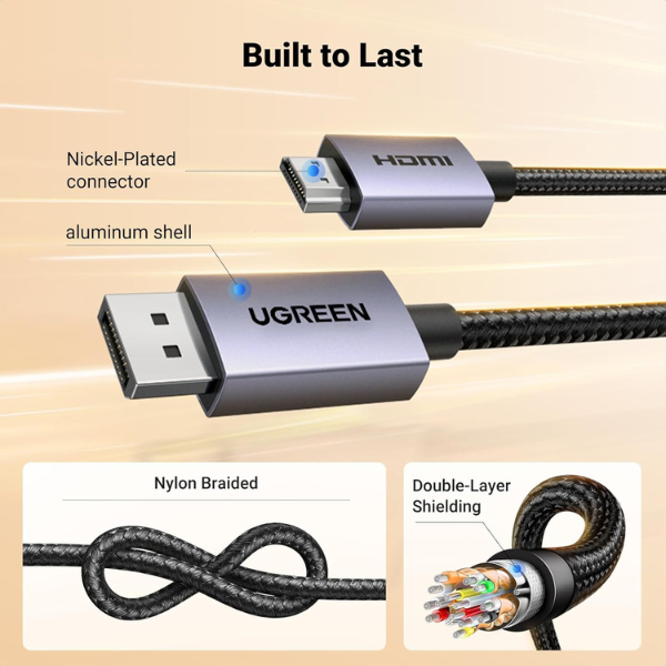 UGREEN DP TO HDMI 4K Braided Cable 3M - 35843